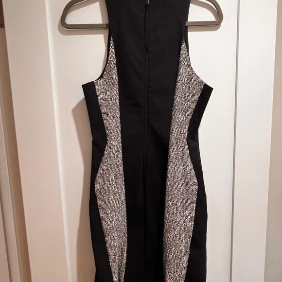 Rag & Bone,  Women's White & Black Weave Pattern Bodycon Sheath Dress,  Size 8 - Picture 5 of 6